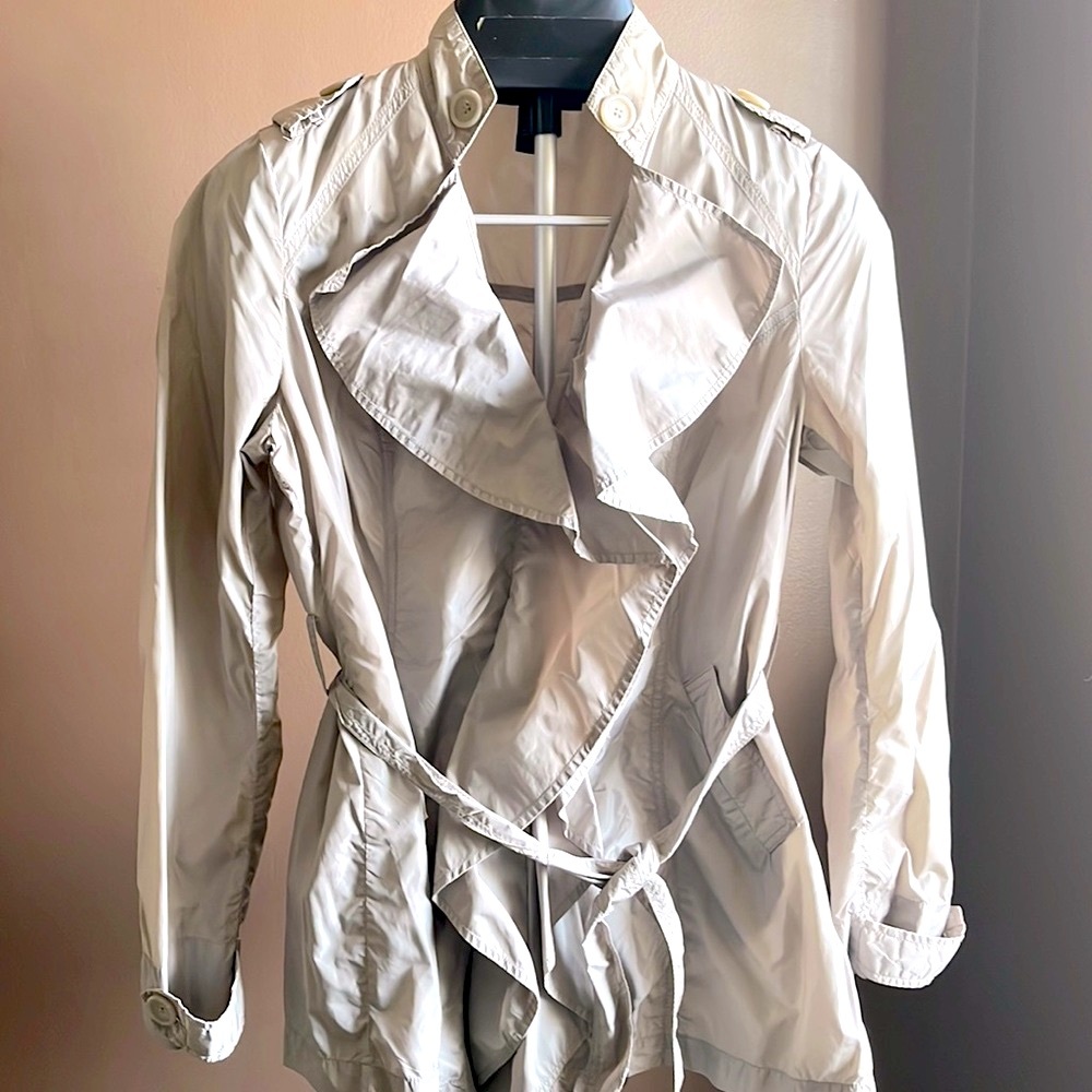 I.N.C. Ruffle nylon coat - beige